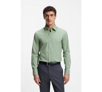 BOSS Camisa slim fit en popelín de algodón elástico de planchado fácil - StyleH-HANK-kent-C1-214, 50469345 Cal 44