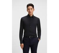 BOSS Camisa slim fit en popelín de algodón elástico de planchado fácil - StyleH-HANK-kent-C1-214, 50469345 Azul oscuro 44
