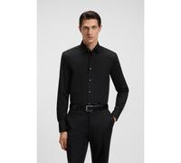 BOSS Camisa slim fit en popelín de algodón elástico de planchado fácil - StyleH-HANK-kent-C1-214, 50469345 Negro 46