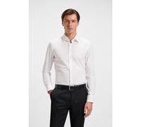 BOSS Camisa slim fit en popelín de algodón elástico de planchado fácil - StyleH-HANK-kent-C1-214, 50469345 Blanco 44