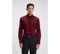 BOSS Camisa slim fit en popelín de algodón elástico de planchado fácil - StyleH-HANK-kent-C1-214, 50469345 Rojo oscuro 40