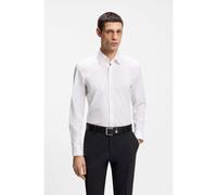 BOSS Camisa slim fit en popelín de algodón elástico de planchado fácil - StyleH-HANK-kent-C1-214, 50469345 Blanco 46