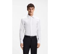 BOSS Camisa slim fit en popelín de algodón italiano - StyleL-HAYS-KENT-C1-243, 50525367 Blanco 43