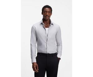 BOSS Camisa slim fit en punto de algodón con rayas - StyleP-HANK-K-261, 50567460 Rayas azules 42