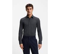 BOSS Camisa slim fit en punto técnico elástico estampado - StyleP-HANK-S-K-261, 50556692 Azul estampado 39