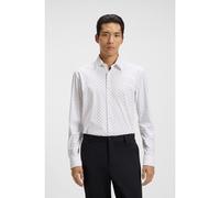 BOSS Camisa slim fit en punto técnico elástico estampado - StyleP-ROAN-kent-C1-233, 50550654 Blanco estampado XL