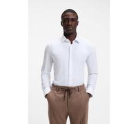 BOSS Camisa slim fit en punto técnico elástico - StyleP-HANK-S-K-261, 50555747 Blanco 43