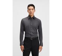 BOSS Camisa slim fit en sarga de algodón elástico de planchado fácil - StyleH-HANK-kent-C1-214, 50470583 Gris oscuro 38L