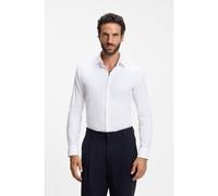 BOSS Camisa slim fit en sarga elástica técnica - StyleP-HANK-kent-C1-222, 50503356 Blanco 39
