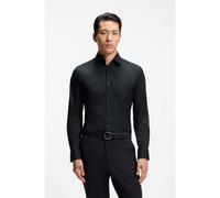 BOSS Camisa slim fit en sarga elástica técnica - StyleP-HANK-kent-C1-222, 50503356 Negro 43