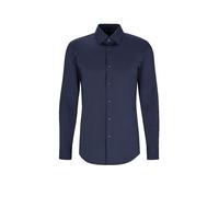 BOSS Camisa slim fit en popelín de algodón elástico de planchado fácil - StyleH-HANK-kent-C1-214, 50469345 Azul oscuro 37