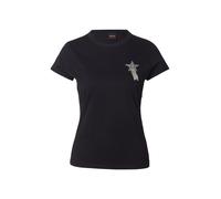BOSS Camiseta 'C_Endora_1' negro / plata S negro / plata
