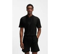 BOSS Camiseta de algodón a rayas con textura - StyleTS_BB BC Lux GRX, 50554645 Negro L