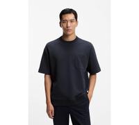 BOSS Camiseta de algodón con acabado aterciopelado - StyleC-Tames 32, 50554243 Azul oscuro M