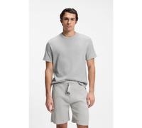 BOSS Camiseta de algodón con estructura de rejilla - StyleStructure T-Shirt, 50540567 Gris claro XXL