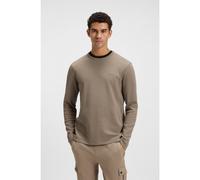 BOSS Camiseta de algodón con estructura de rejilla - StyleTempesto, 50520725 Marrón XL