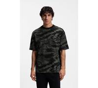 BOSS Camiseta de algodón con jacquard de camuflaje - StyleTe_wildnature, 50553159 Negro XXL