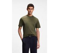BOSS Camiseta de algodón con monograma Double B - StyleC-Taut 01, 50555844 Oliva M