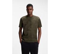 BOSS Camiseta de algodón con motivo en jacquard en 3D - StyleTS_Network JQ, 50563981 Verde oscuro M