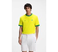 BOSS Camiseta de algodón elástico con bandera nacional y logo - StyleTS_BB BC Lux Tee, 50562134 Brasil XL