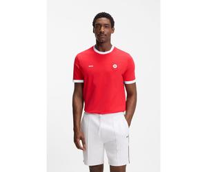 BOSS Camiseta de algodón elástico con bandera nacional y logo - StyleTS_BB BC Lux Tee, 50562134 Canadá L