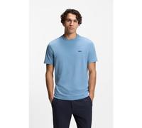 BOSS Camiseta de algodón elástico con detalle de logo - StyleTee, 50506373 Celeste S