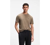 BOSS Camiseta de algodón elástico con detalle de logo - StyleTee, 50506373 Marrón claro 5XL