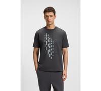 BOSS Camiseta de algodón elástico con estampado geométrico - StyleTee GRX Zone, 50543808 Gris oscuro S