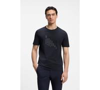 BOSS Camiseta de algodón elástico con ilustración de bandera - StyleTS_Network Flag, 50566853 Azul oscuro XS