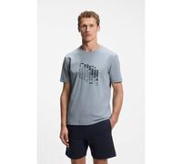 BOSS Camiseta de algodón elástico con ilustración de bandera - StyleTS_Network Flag, 50566853 Gris M