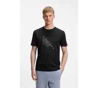 BOSS Camiseta de algodón elástico con ilustración de bandera - StyleTS_Network Flag, 50566853 Negro XXL
