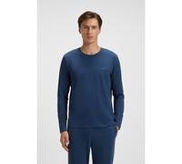 BOSS Camiseta de algodón elástico con logo bordado - StyleMix&Match LS-Shirt R, 50515389 Celeste L