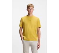 BOSS Camiseta de algodón elástico con logo en contraste - StyleTChup, 50473278 Amarillo XXL
