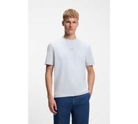 BOSS Camiseta de algodón elástico con logo en contraste - StyleTChup, 50473278 Gris claro L