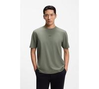 BOSS Camiseta de algodón elástico con logo en contraste - StyleTChup, 50473278 Gris L