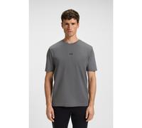 BOSS Camiseta de algodón elástico con logo en contraste - StyleTChup, 50473278 Gris L