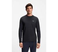 BOSS Camiseta de algodón elástico con logo en contraste - StyleTee Long, 50506365 Azul oscuro XS
