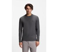 BOSS Camiseta de algodón elástico con logo en contraste - StyleTee Long, 50506365 Gris oscuro S