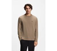 BOSS Camiseta de algodón elástico con logo en contraste - StyleTee Long, 50506365 Marrón claro M