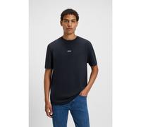 BOSS Camiseta de algodón elástico con logo estampado - StyleTChup, 50473278 Azul oscuro XXL