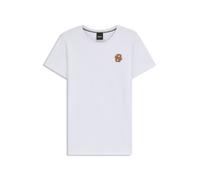 BOSS Camiseta de algodón elástico de inspiración ecuestre con monograma Double B - StyleMAYA T - SHIRT BLACK, B7W0601 Blanco XL