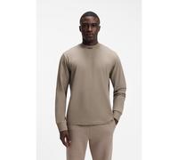 BOSS Camiseta de algodón elástico - StyleTee Collar Long, 50576916 Marrón claro L