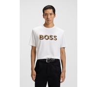 BOSS Camiseta de algodón mercerizado con logo de diseño - StyleH-Thompson 656, 50551902 Blanco XXL