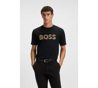 BOSS Camiseta de algodón mercerizado con logo de diseño - StyleH-Thompson 656, 50551902 Negro S