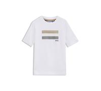 BOSS Camiseta de algodón para niños a rayas con logo de diseño - StyleJ52979/10P04A, J52979 Blanco 126