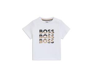 BOSS Camiseta de algodón para niños con logos con efecto degradado - StyleJ52113/10P12M, J52113 Blanco 81