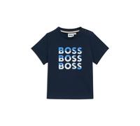 BOSS Camiseta de algodón para niños con logos con efecto degradado - StyleJ52113/84912M, J52113 Azul oscuro 86