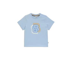 BOSS Camiseta de algodón para niños con monograma Double B - StyleJ52108/88718M, J52108 Celeste 81