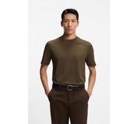 BOSS Camiseta de algodón y seda con jacquard geométrico - StyleL-Tesar 125, 50555943 Marrón M