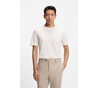 BOSS Camiseta de algodón y seda con jacquard geométrico - StyleL-Tesar 125, 50555943 Natural M